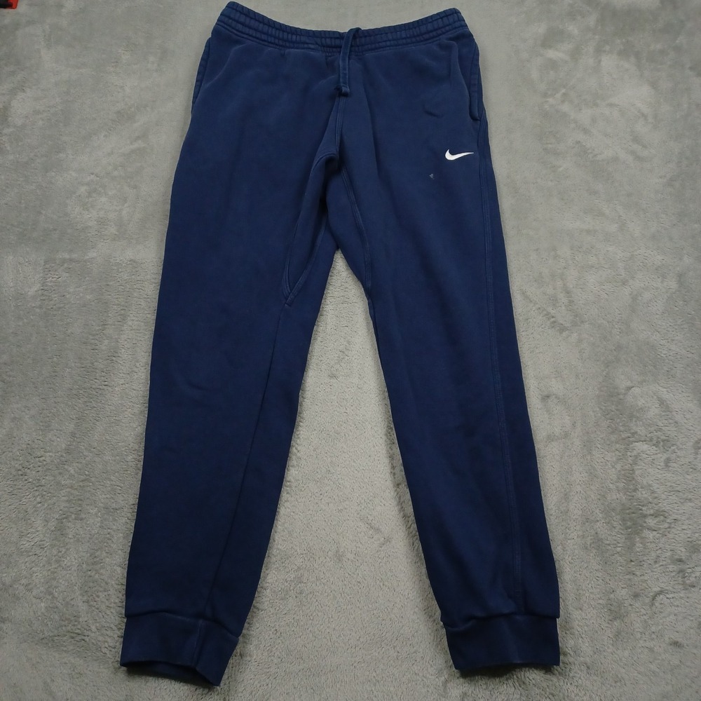 Nike Pants Mens Large Blue Fleece Casual Jogger Gym Training Activewear